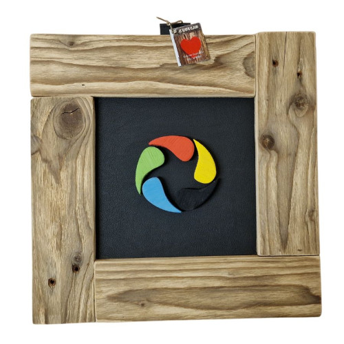 Quadro FIVE DROPS in legno riciclato